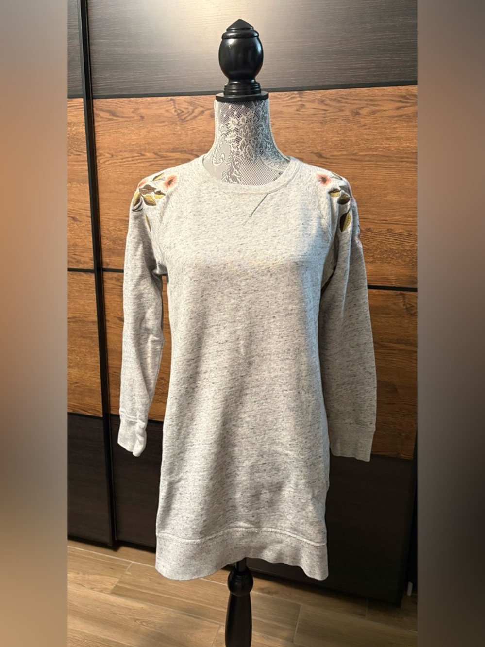 Abercrombie & Fitch Light Gray Crewneck Sweatshirt Tunic